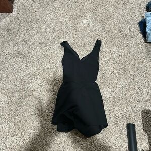 Crystal Sky black short romper